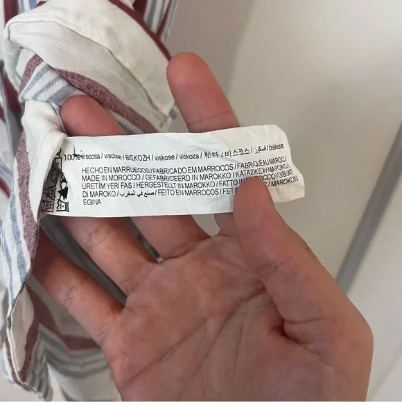 Bull and Bear Red White & Blue Tunic Button Down - Picture 10 of 10